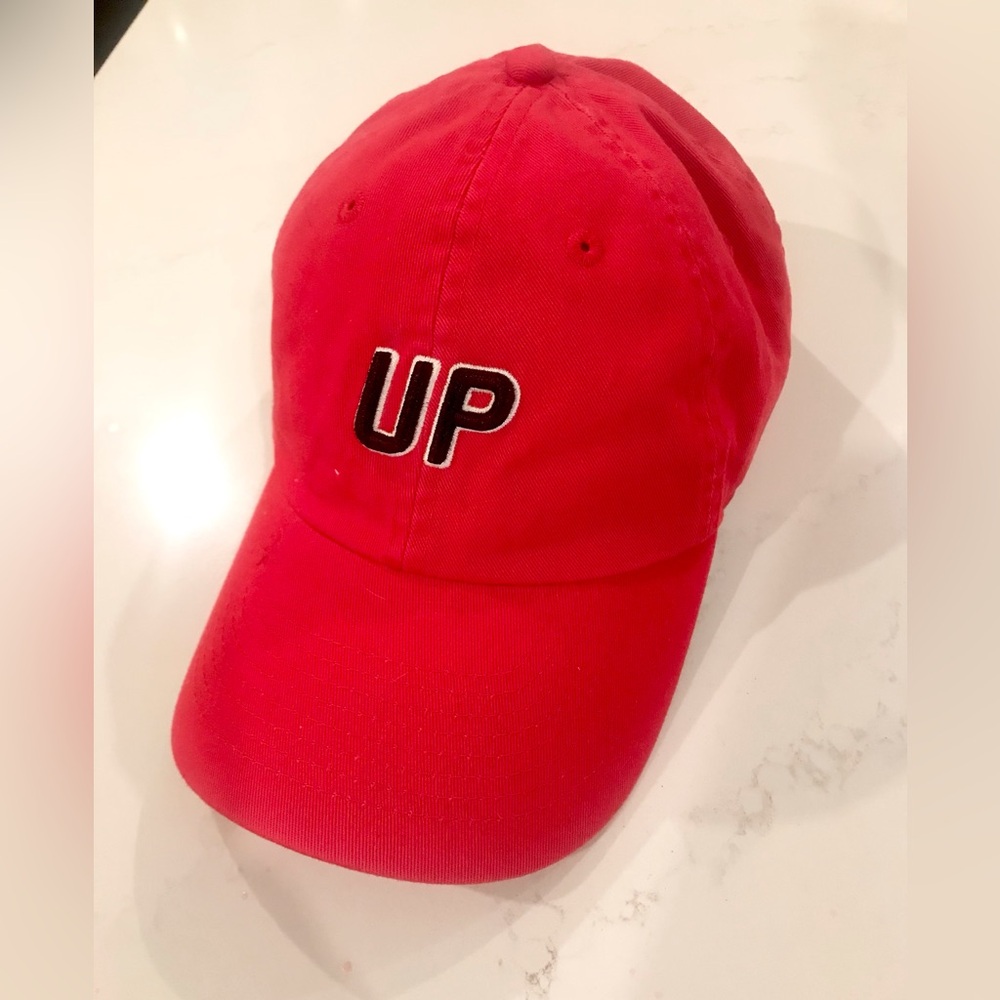 WHEELS UP 8760 Slideback Hat Red OSFA Adjustable Embroidered 6 Panel Cotton